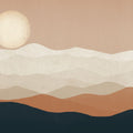 Mojave Mountains and Moon Mural Wallpaper - pure wallpaper artwork