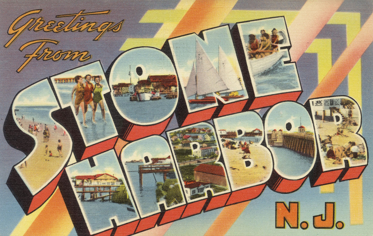 Greetings From Stone Harbor Mural Wallpaper - pure wallpaper artwork