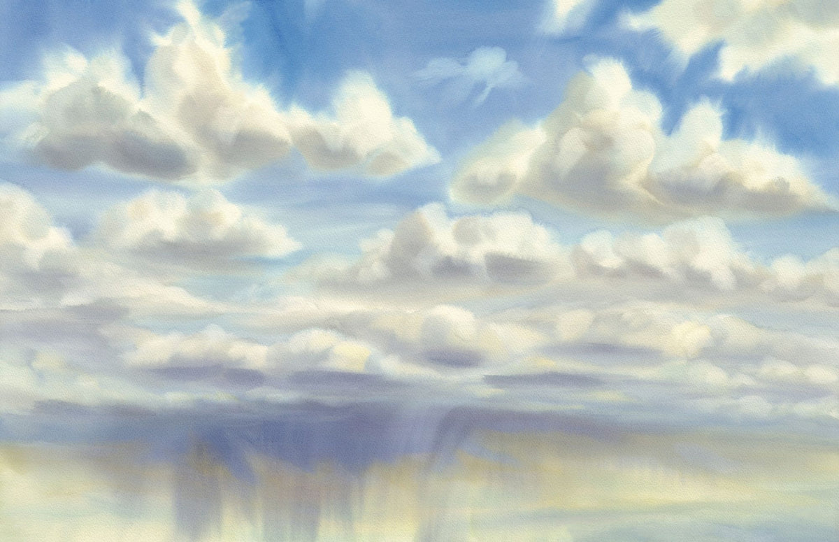 Cloud Drift Mural Wallpaper - pure wallpaper artwork