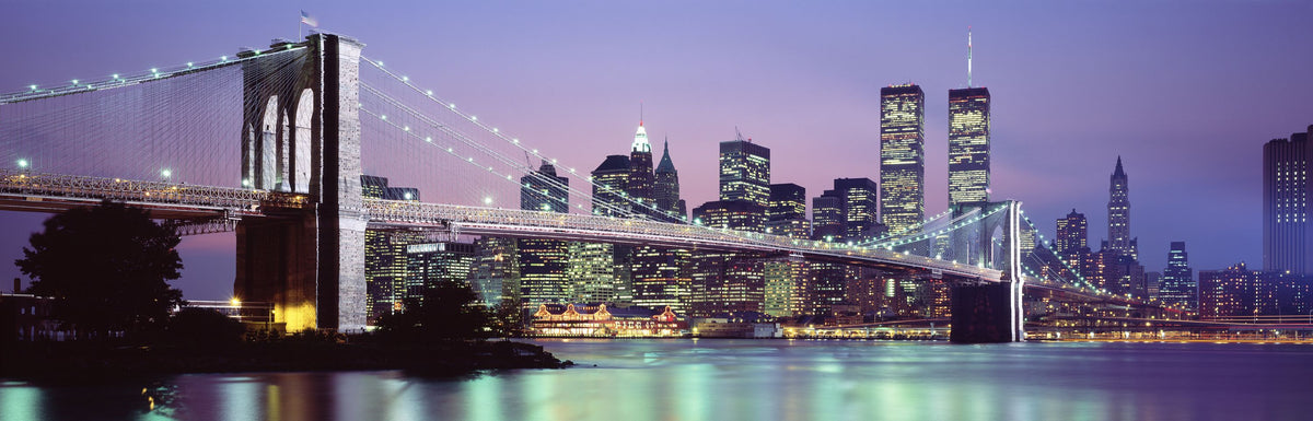 Illuminated Bridge Mural Wallpaper - pure wallpaper artwork