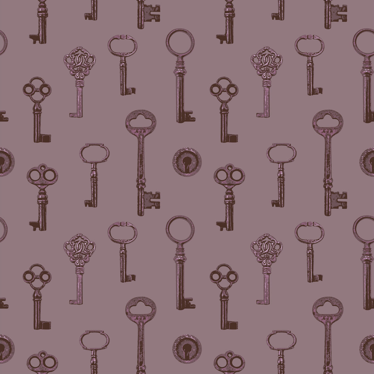 Antique Keys, Rose Mural Wallpaper - pure wallpaper artwork