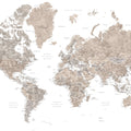 World Map Cities - Abey Mural Wallpaper - pure wallpaper artwork