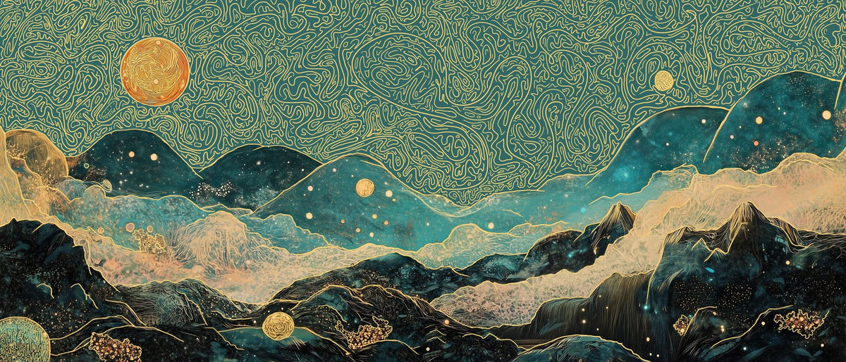 Curly Mountain Mural Wallpaper - pure wallpaper artwork