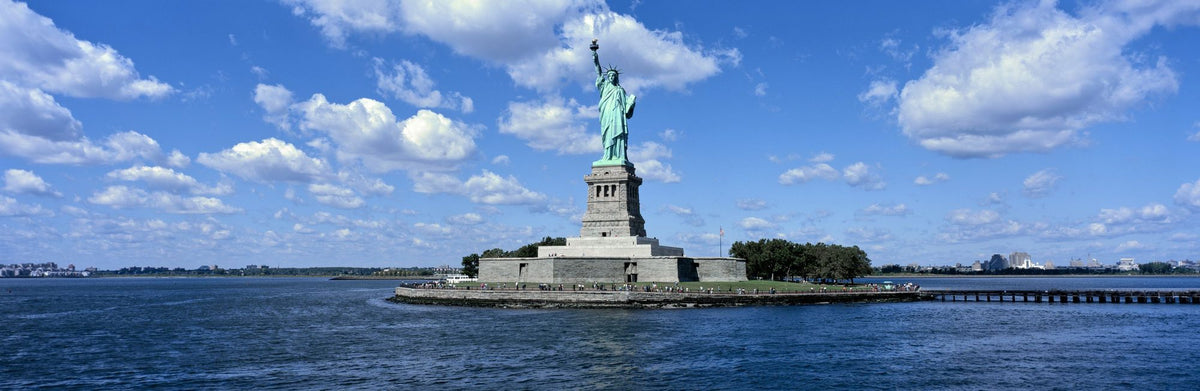 Clouds Over the Statue of Liberty Mural Wallpaper - pure wallpaper artwork