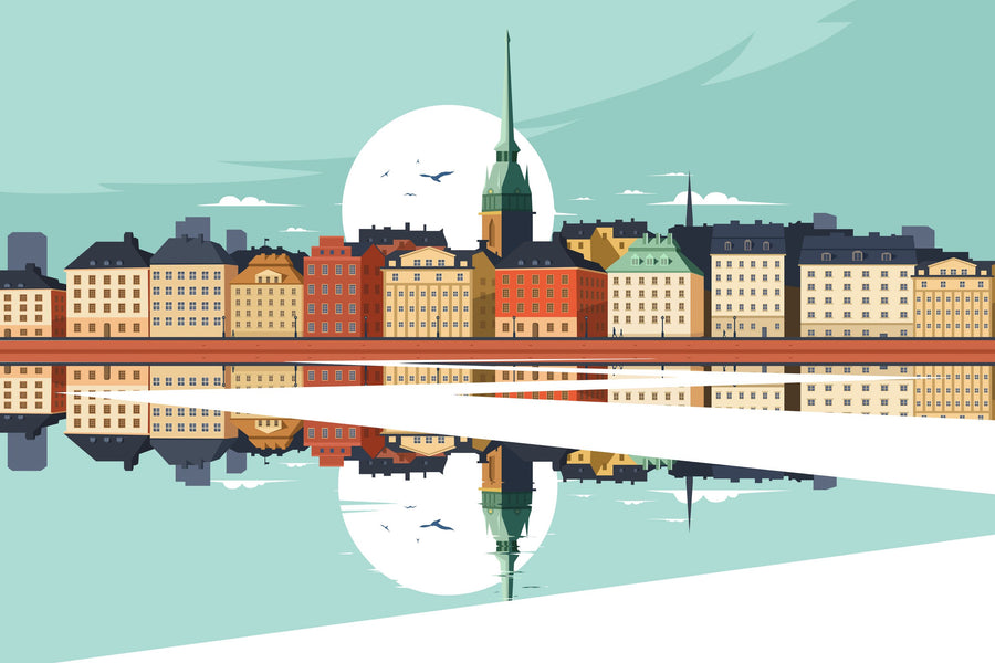 Travel Stockholm Mural Wallpaper