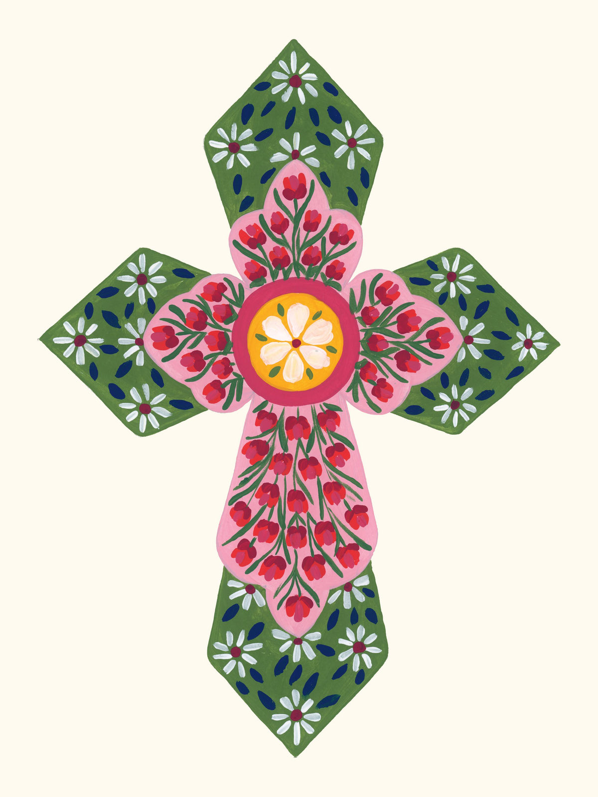 Blooming Cross II Mural Wallpaper - pure wallpaper artwork