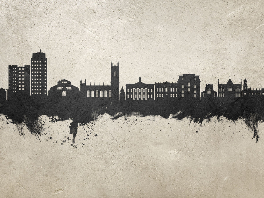 Oldham England Skyline Concrete Mural Wallpaper