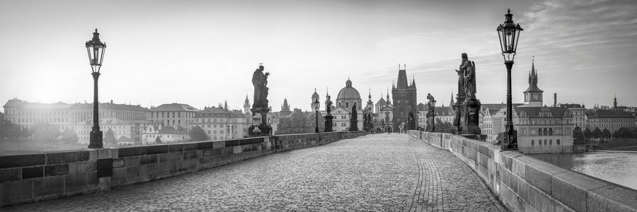 Charles Bridge BW Mural Wallpaper