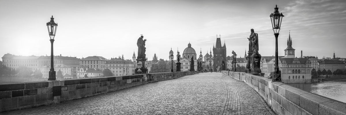 Charles Bridge BW Mural Wallpaper - pure wallpaper artwork
