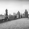 Charles Bridge BW Mural Wallpaper - pure wallpaper artwork