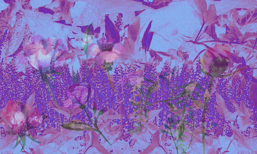 Meadow Memories, Purple Mural Wallpaper