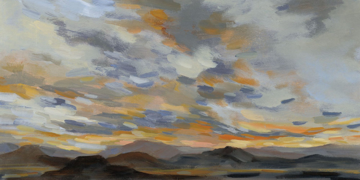 High Desert Sky I Navy Mural Wallpaper - pure wallpaper artwork