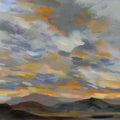 High Desert Sky I Navy Mural Wallpaper - pure wallpaper artwork