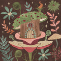 Floralscape Fairies IV Dark Mural Wallpaper - pure wallpaper artwork