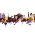 Lilongwe Malawi Skyline Purple & Gold Mural Wallpaper - pure wallpaper artwork