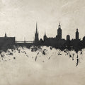 Stockholm Skyline Concrete Mural Wallpaper - pure wallpaper artwork