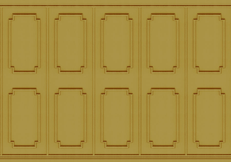 Faux Wall Panel Moulding, Sunflower Yellow Mural Wallpaper