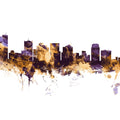 Phoenix Skyline Purple & Gold Mural Wallpaper - pure wallpaper artwork