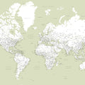 World Map Cities - Xolani Mural Wallpaper - pure wallpaper artwork