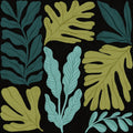 Plant Toss IV Mural Wallpaper - pure wallpaper artwork