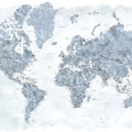 World Map Cities - Jacq Mural Wallpaper - pure wallpaper artwork