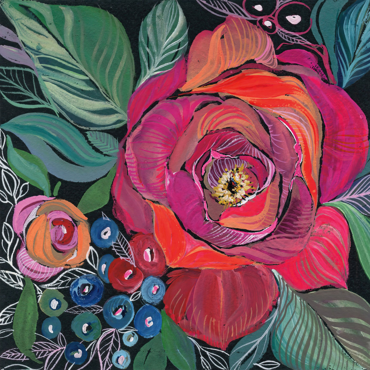 Blooming Boldly Mural Wallpaper - pure wallpaper artwork