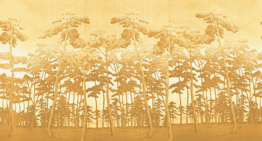 Forest Wallpaper Mural – Woodland Wall Mural – Tranquil Pinescape, Sunflower printable artwork