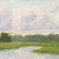 Pastel Clouds Over the Water Mural Wallpaper - pure wallpaper artwork