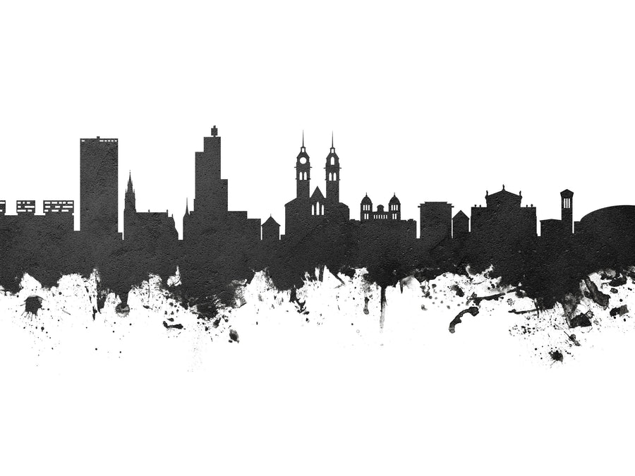 Wintherthur Switzerland Skyline Black & White Mural Wallpaper