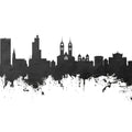 Wintherthur Switzerland Skyline Black & White Mural Wallpaper - pure wallpaper artwork