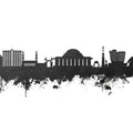 Lilongwe Malawi Skyline Black & White Mural Wallpaper - pure wallpaper artwork
