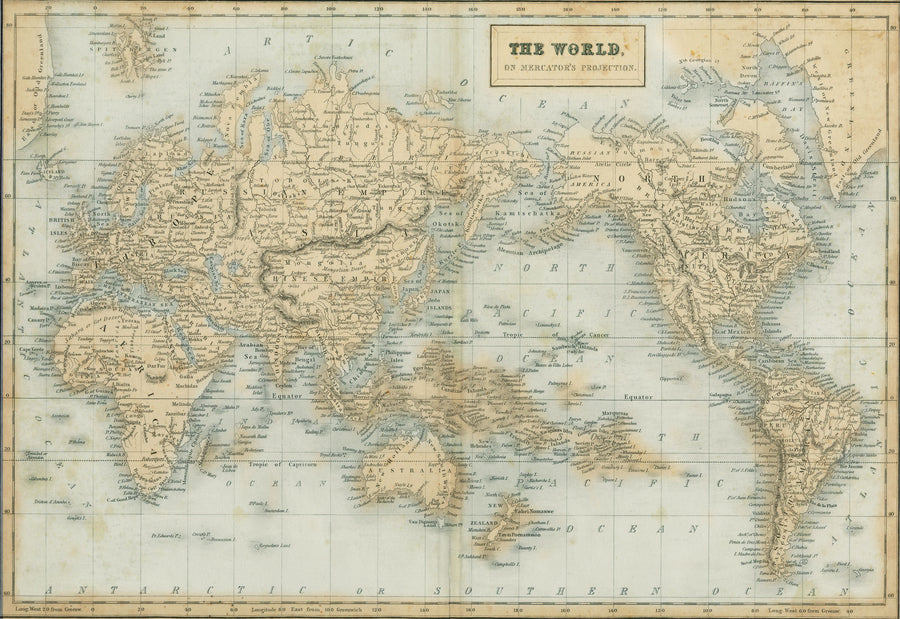 The World Map Asia Mural Wallpaper