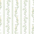 Botanical Pinstripe Mural Wallpaper - pure wallpaper artwork