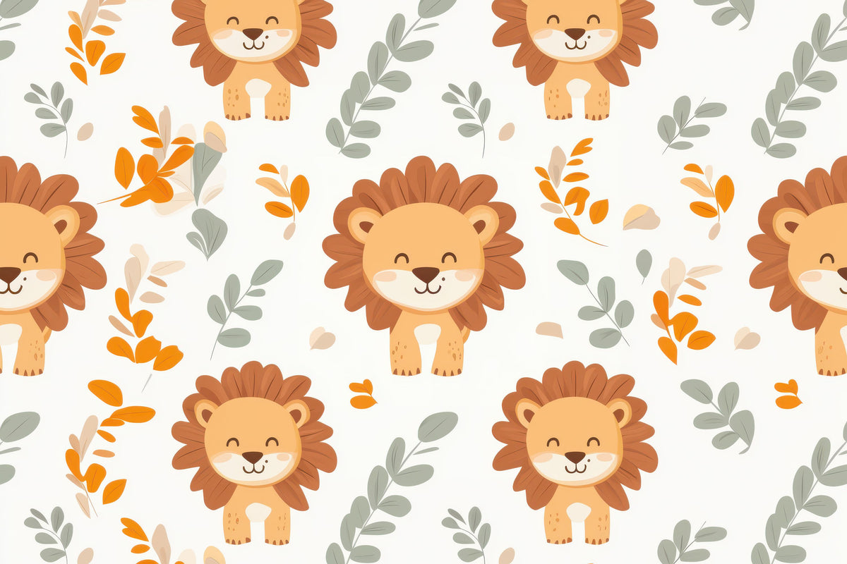 Smile Lion Mural Wallpaper - pure wallpaper artwork