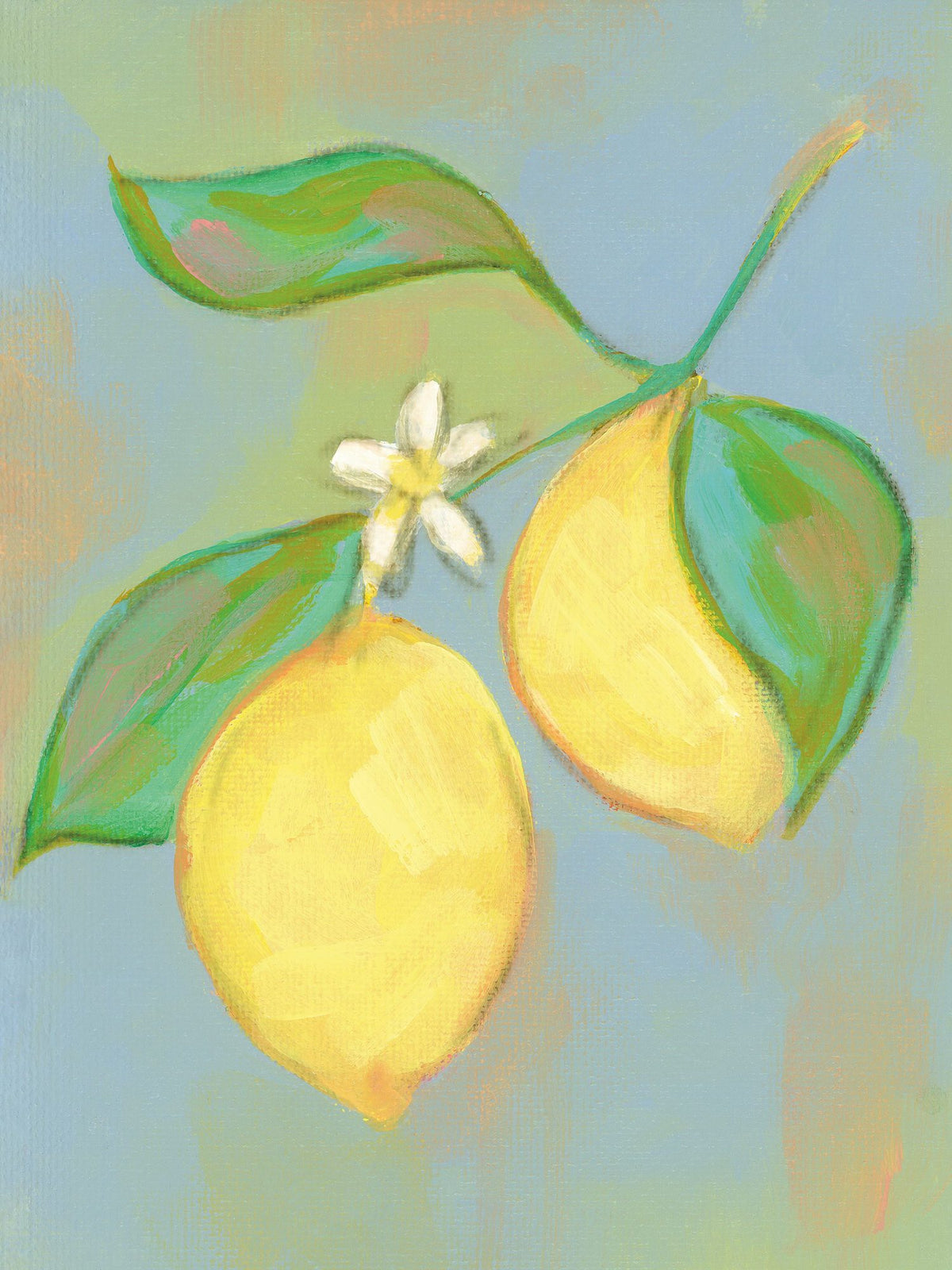 Blue Lemon II Mural Wallpaper - pure wallpaper artwork