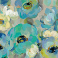 Fresh Teal Flowers Mural Wallpaper - pure wallpaper artwork