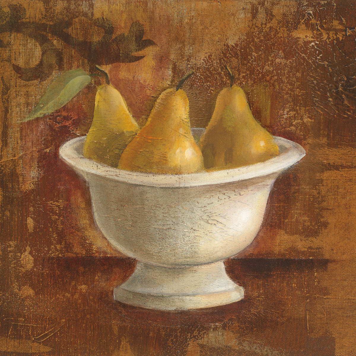Pears in Old Bowl Mural Wallpaper - pure wallpaper artwork
