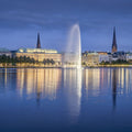 Twilight Fountain Mural Wallpaper - pure wallpaper artwork