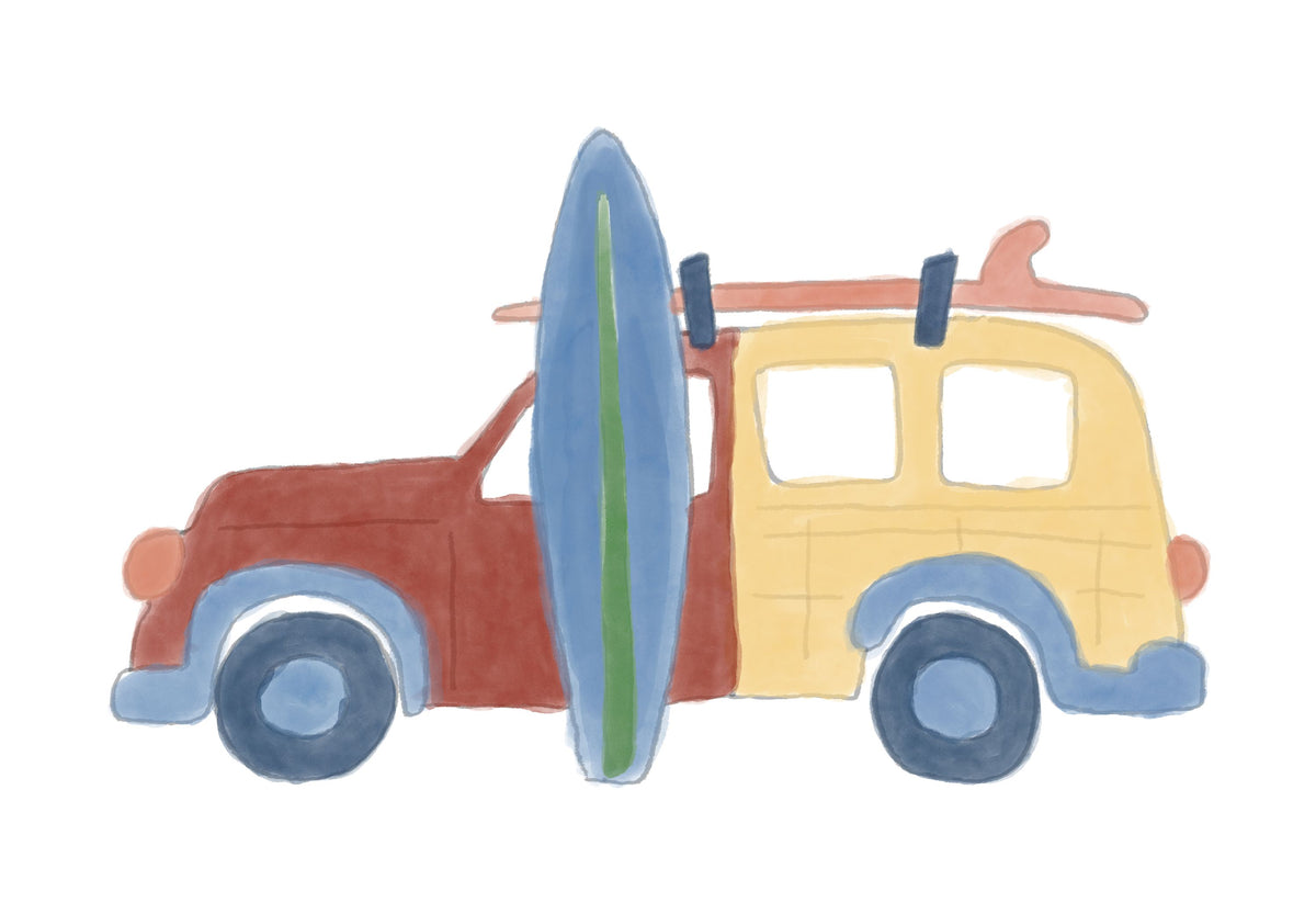 Surf Bus No.4 Mural Wallpaper - pure wallpaper artwork