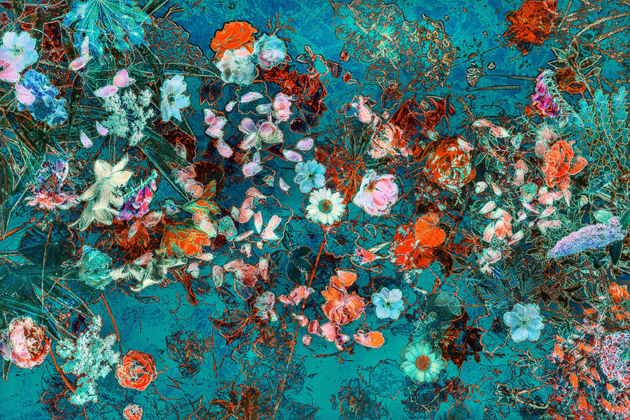 Trail of Dreams Turquoise Mural Wallpaper