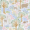 Forest Surprise, Light Blue Mural Wallpaper - pure wallpaper artwork