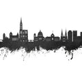 Strasbourg France Skyline Black & White Mural Wallpaper - pure wallpaper artwork