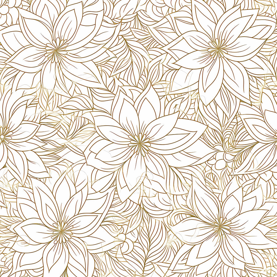 Pentaflower Mural Wallpaper