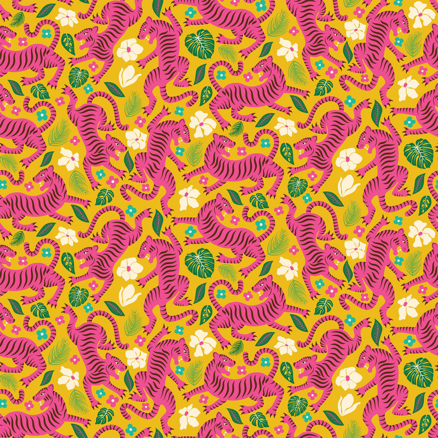Tropical Tigers Mural Wallpaper
