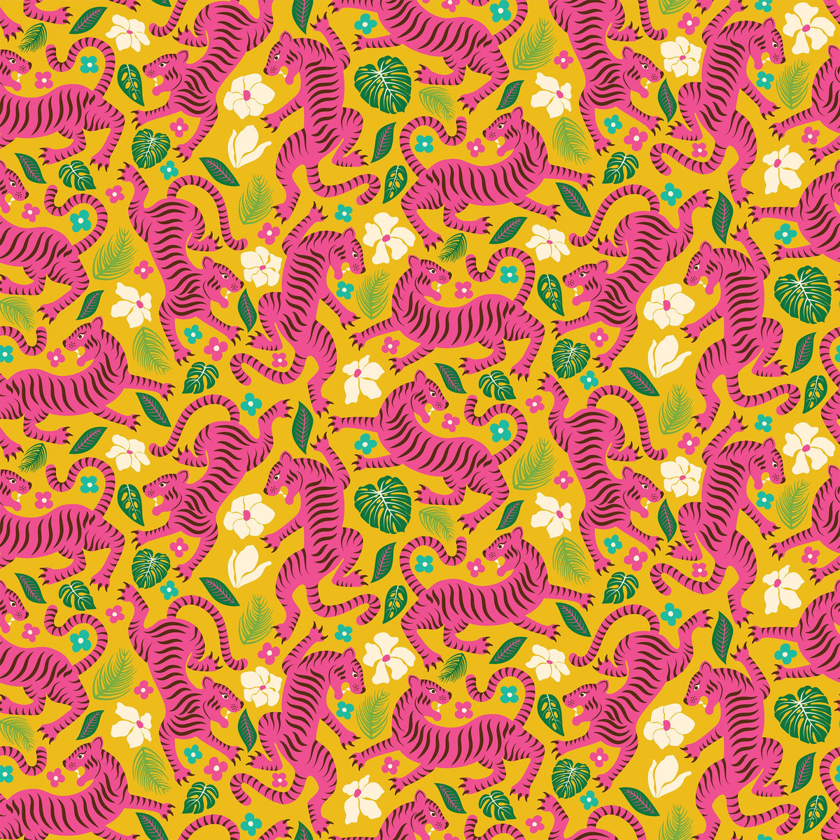 Tropical Tigers Mural Wallpaper - pure wallpaper artwork