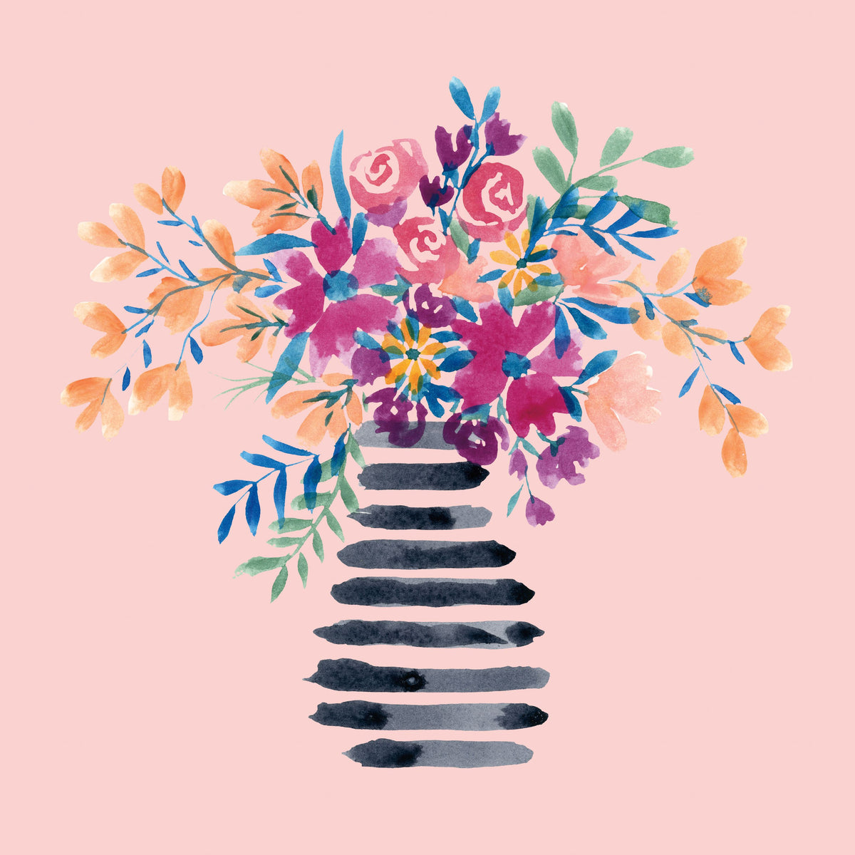 Fun Florals II Mural Wallpaper - pure wallpaper artwork