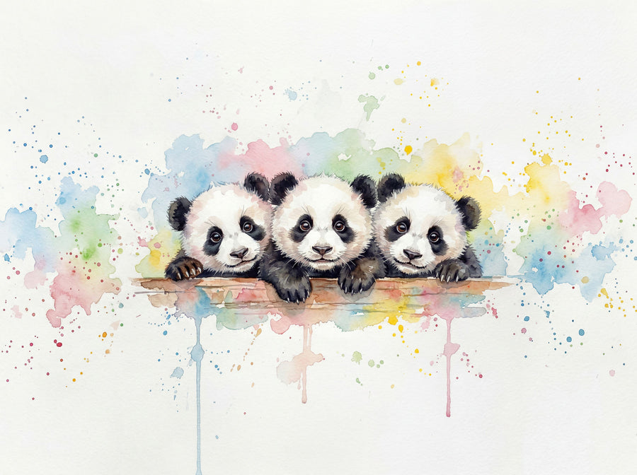 Panda - Cute Baby Animals Series Mural Wallpaper