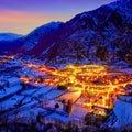 Winter Village Glow Mural Wallpaper - pure wallpaper artwork