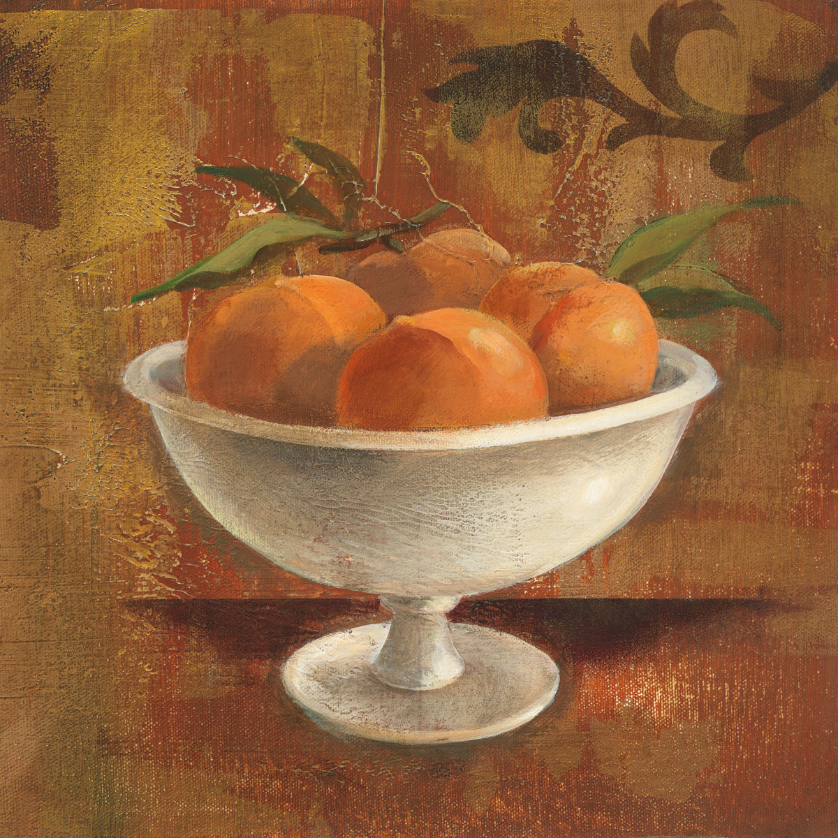 Peaches in Old Bowl Mural Wallpaper - pure wallpaper artwork