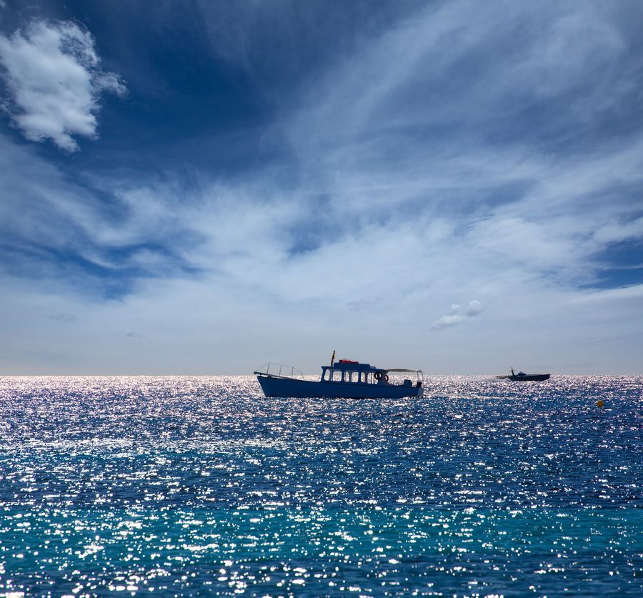 Mediterranean Boats Mural Wallpaper